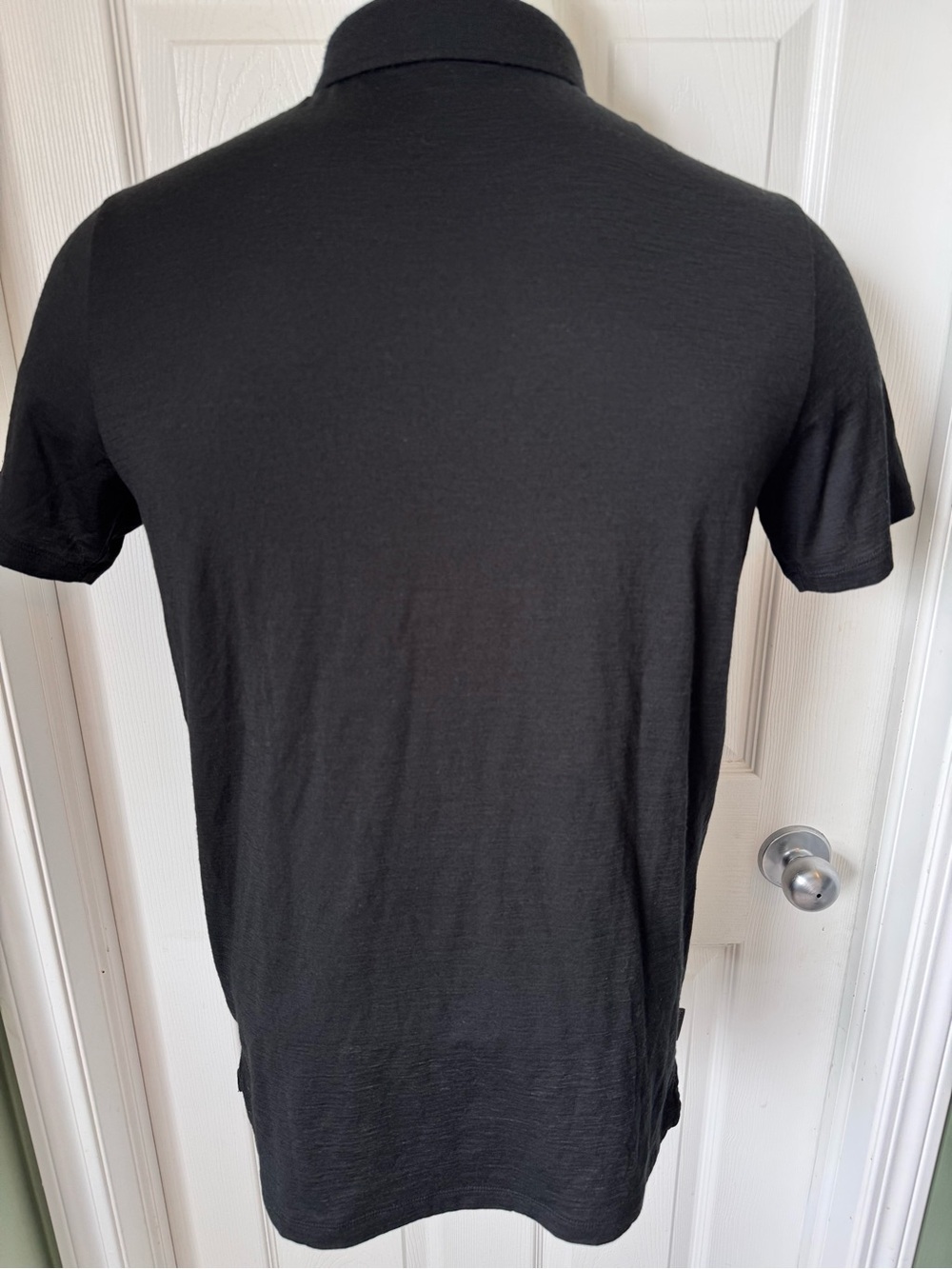 Mens Icebreaker Tech Lite Polo Shirt Size Medium Black Like New Golf Polo - Picture 8 of 14